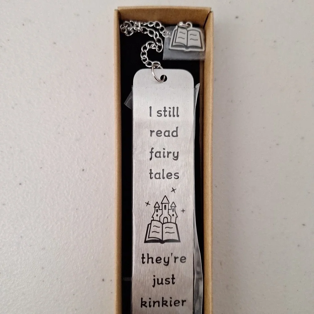 NEW Erotica Romance Metal Bookmark Gift Read Fairy Tale Bit Kinkier Now